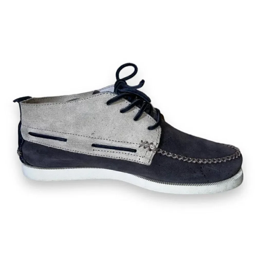 Sperry Top-Siders Mid Top Boat Chukka Shoes Grey/Beige Suede STS13908 Men's 8.5M